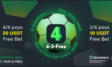 Sportsbet.io 프로모션 - 2022년 월드컵을 위한 4-3 무료